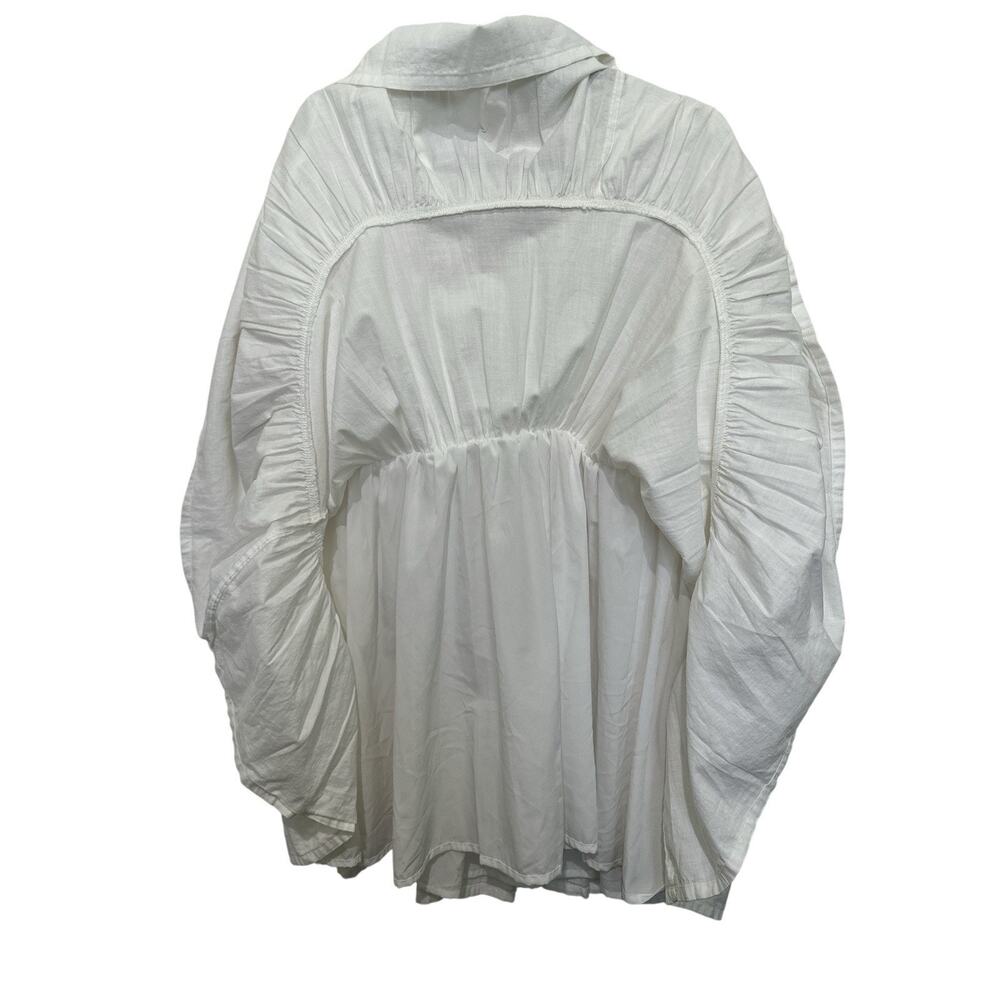 ana a news approach White Dress Cotton on tiered babydoll Size L - Picture 3 of 10